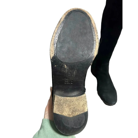 Frye Taylor Stretch Suede Riding Boots - Picture 11 of 11